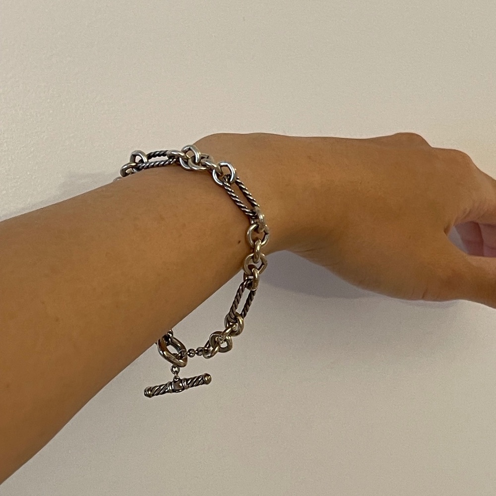 David Yurman Sterling Silver Charm Bracelet